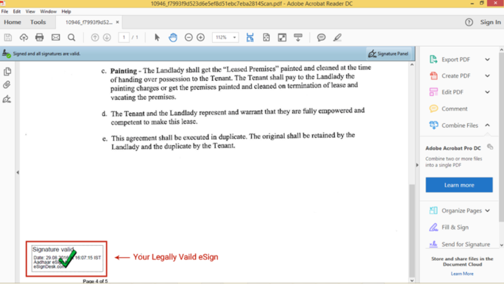 eSign Legally Valid