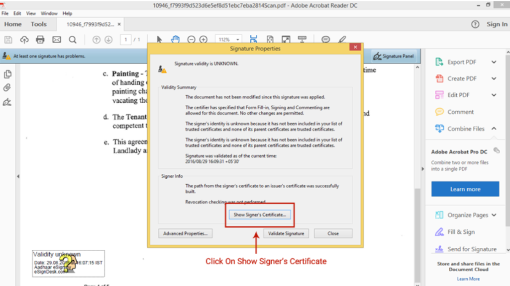 Verify Certificate Details